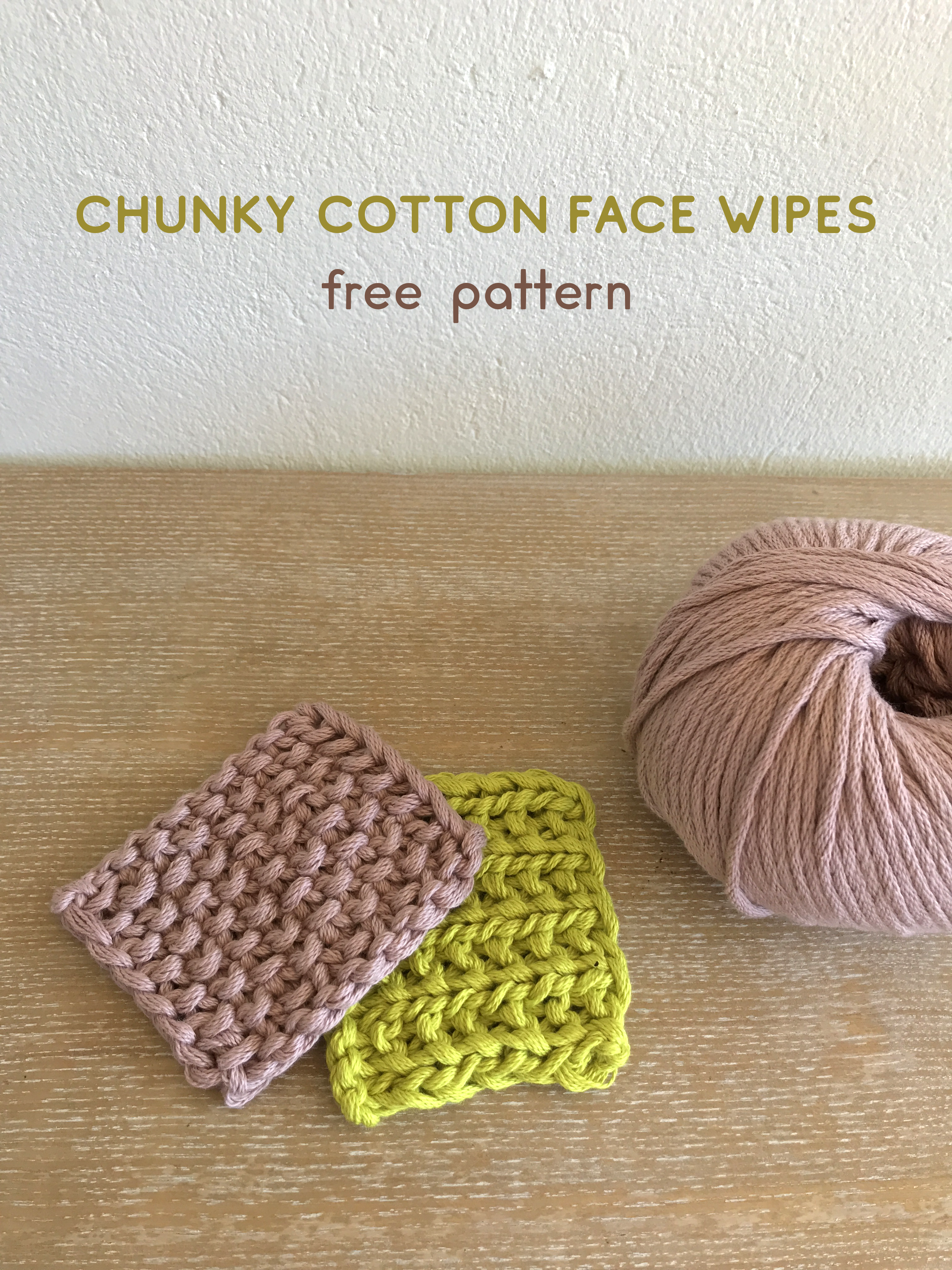 Free Pattern · Chunky Cotton Face&nbsp;Wipes