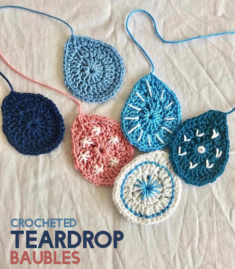 Crochet Tutorial · Teardrop Baubles