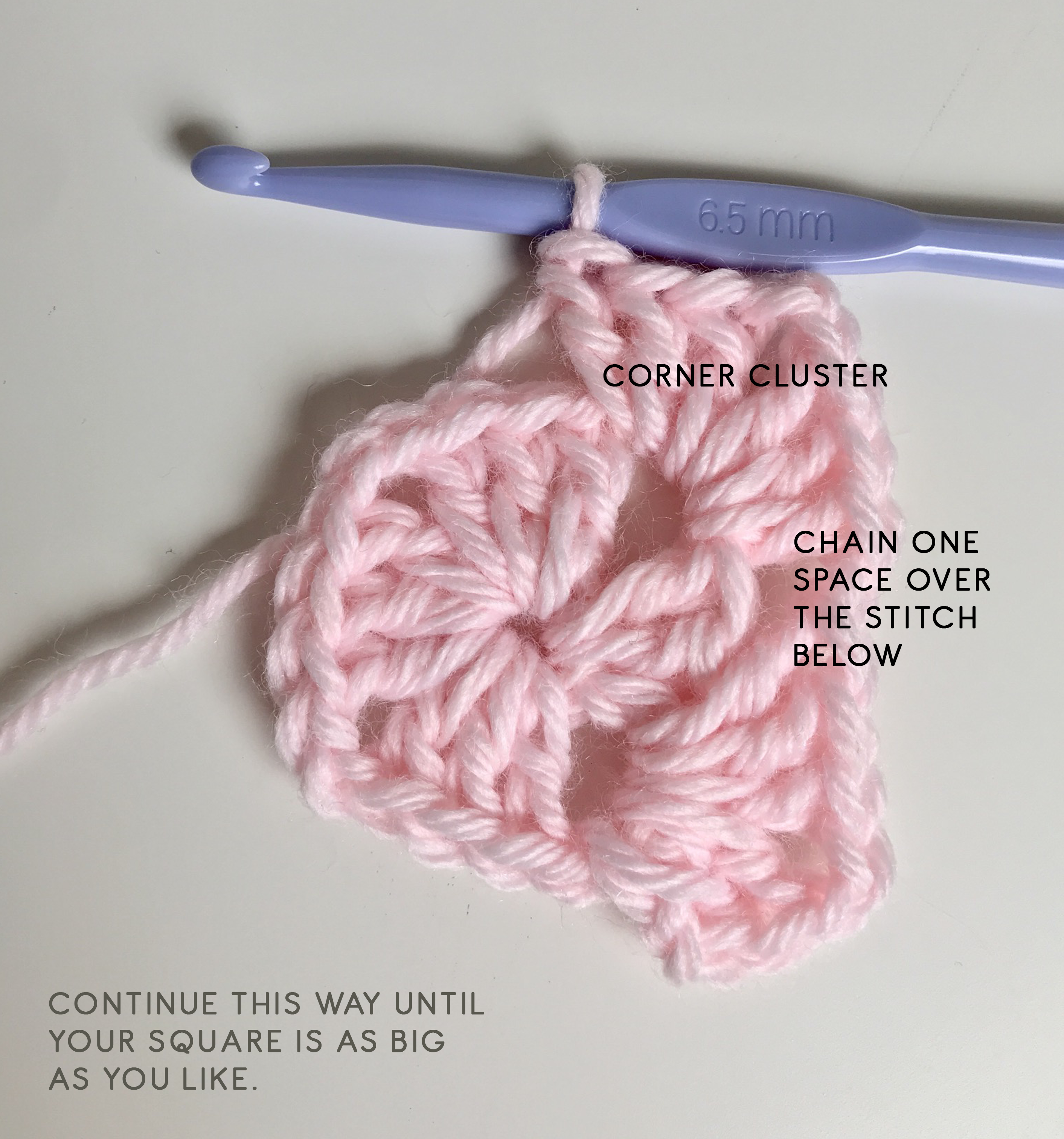 Tutorial · The Invisible Chain Granny Square
